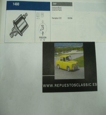 1488 TRANSMISOR ACEITE CAMION DAF REEMPLAZA VDO 029/084