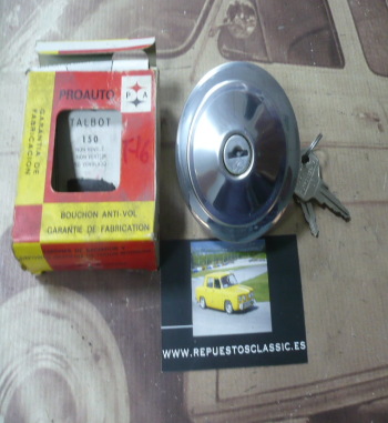 T16 TAPON GASOLINA CON LLAVE CROMADO TALBOT 150