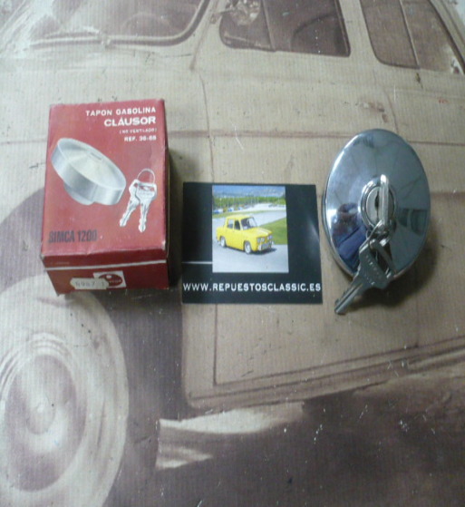 T19 TAPON GASOLINA CON LLAVE CROMADO, NO VENTILADO SIMCA 1200