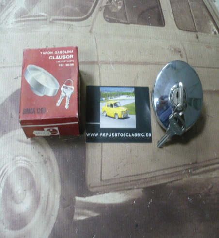 T19 TAPON GASOLINA CON LLAVE CROMADO, NO VENTILADO SIMCA 1200