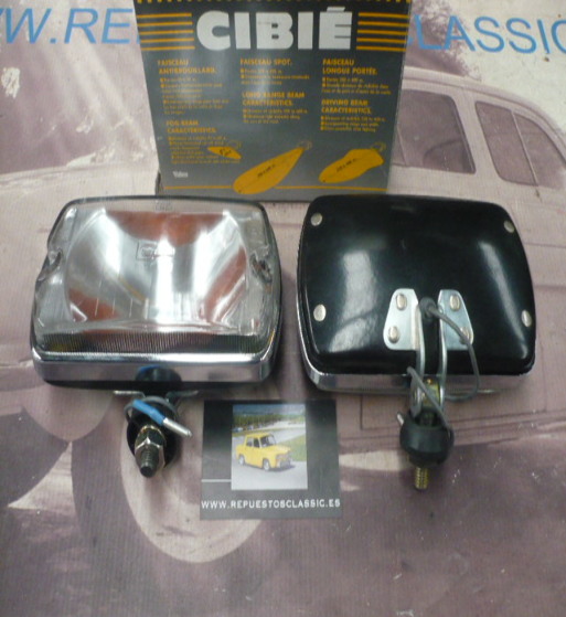 A35-11P8 JUEGO FAROS BLANCOS LARGO ALCANCE CIBIE AIRPORT 35 RENAULT 5 ALPINE Y OTROS