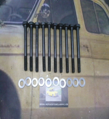 81011500 JUEGO TORNILLOS CULATA RENAULT 4, 5, 6, 7, 8, 10, 12, 18, EXPRESS, SUPERCINCO MOTORES SIERRA