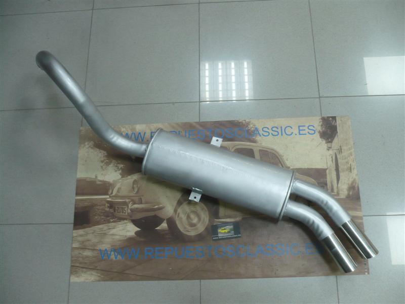 RPT03 SILENCIOSO SEAT 124 SPORT 1800 CON DOBLE SALIDA CROMADA 50 mm RPT SPORT
