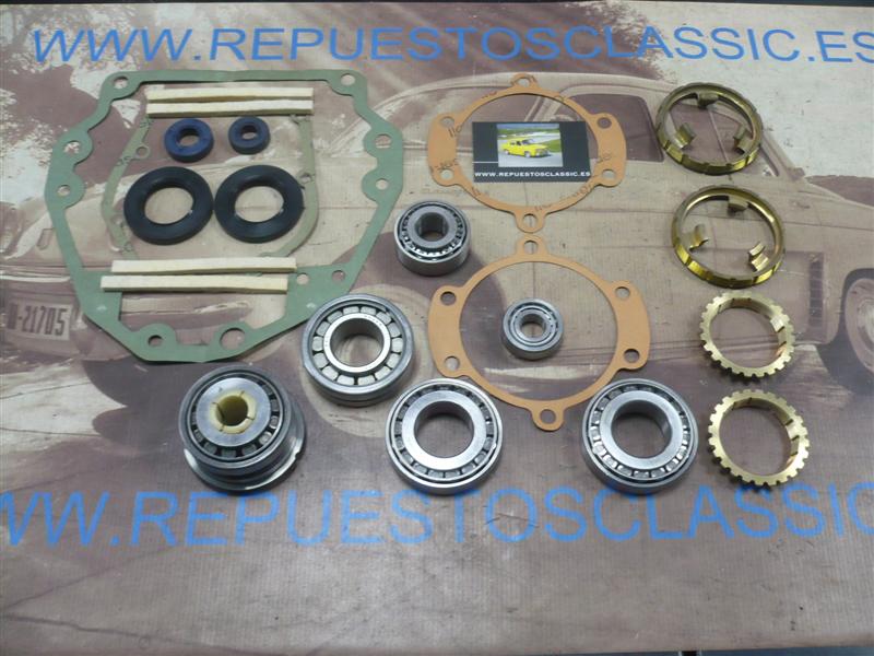 01KITCAJA KIT COMPLETO REPARACION CAJA CAMBIOS RENAULT 8, 10, A110 4 VELOCIDADES
