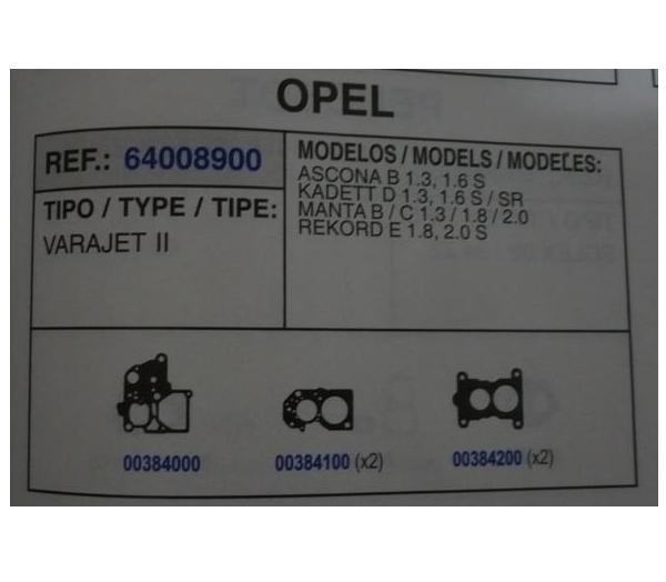 8900 KIT JUNTAS CARBURADOR VARAJET II