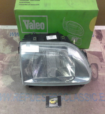 084763* P5 FARO VALEO DERECHO H4RENAULT 19 92-> (CON SOPORTE ROTO POR ALMACENAJE)