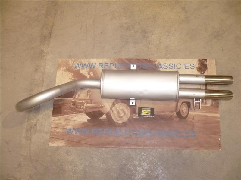 SILENCIOSO DOBLE SALIDA CROMADA SEAT 124, 1430 DIÁMETRO 50 mm RPT CLASSIC