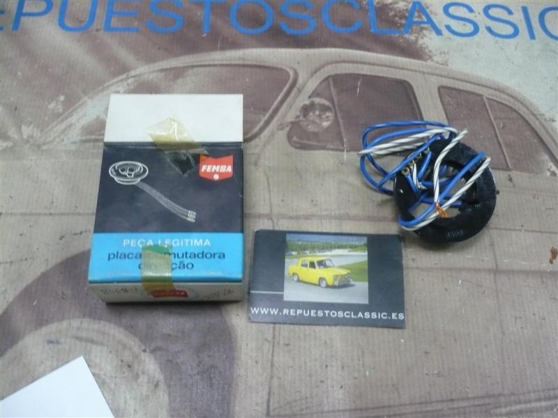 8568-1 FEMSA PLACA CONMUTADORA LUCES SEAT 600 D, E, L, FURGONETA SIATA PARA MANDO CLB2-5, CLB2-6