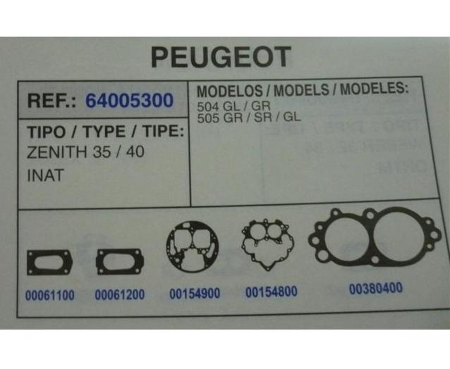 5300 KIT JUNTAS CARBURADOR ZENITH 35-40 INAT
