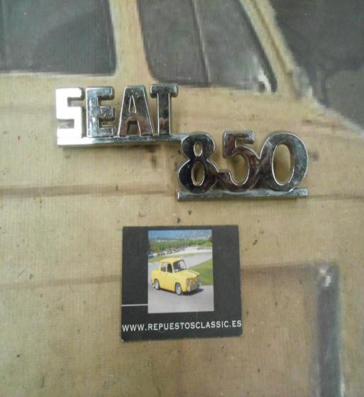 ANA269 ANAGRAMA TRASERO SEAT 850, 850 COUPE, SPIDER METALICO