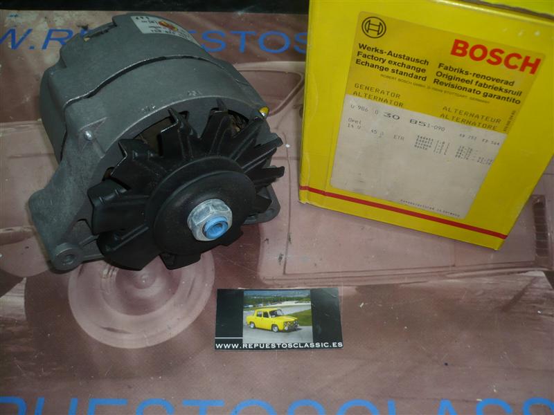 0986030851 ALTERNADOR BOSCH OPEL KADETT, ASCONA Y MANTA MOTOR 1100 Y 1200