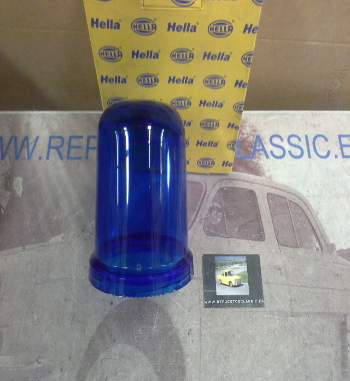 H264P3 CH1128003 CUBIERTA REPUESTO LUZ ROTATIVO AZUL VEHICULO INDUSTRIAL, APERTURA UTIL 115mm. HELLA 9EL852061101-92238
